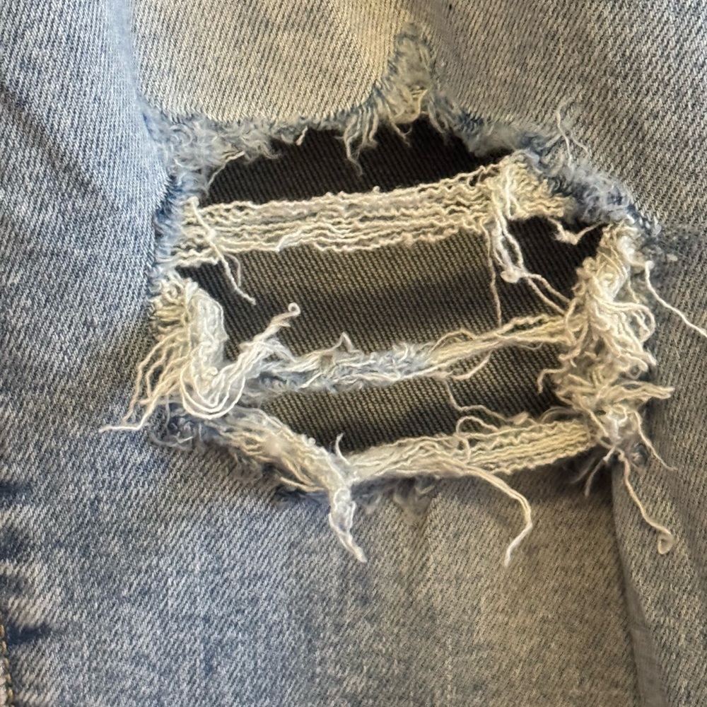 Old Navy O.G. Straight Hi-Rise Distressed Plus Size Jeans - Picture 3 of 6